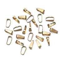 50Pcs/Pack Stainless Steel Buckle Clasp Charm Connectors Clip Pinch Bail Clasp for Necklace DIY Jewelry Making Accessories